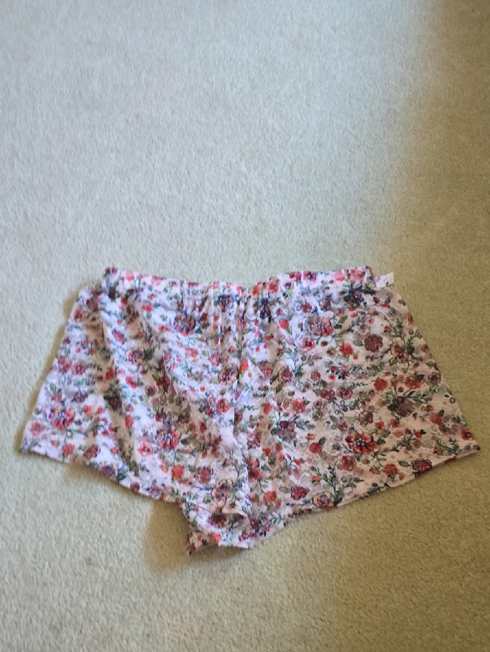 Altar'd State Pink Floral Cotton Sleep Shorts